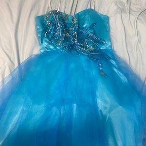 Blue mini, puffy dress 🦋